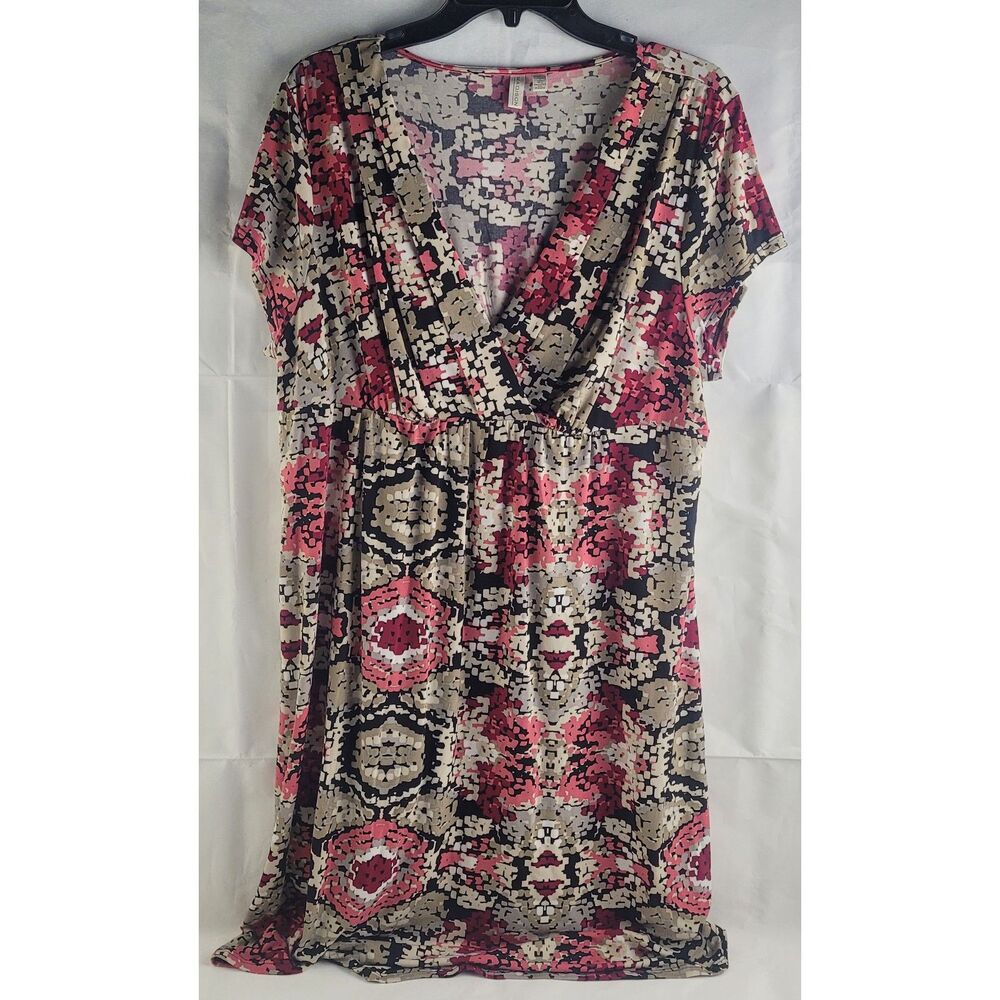 Madison geometric abstract mosaic print Dress Sz XL